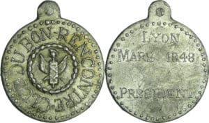 France - Médaille politique - Série lyonnaise, Club du Bon-Rencontre, 1848