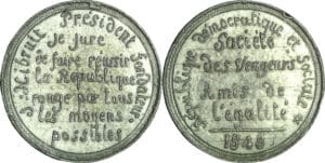 France - Médaille politique - Société des Vengeurs, Amis de l’Égalité, 1848