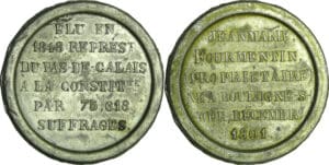 France - Médaille politique - Série Lilloise, Élection de Fourmentin à la Constituante. 1848.=