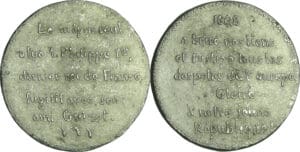 France - Médaille politique - Victoire de la République sur la royauté, 1848