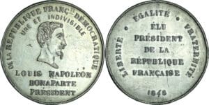 France - Médaille politique - Élection de Louis-Napoléon Bonaparte. 1848