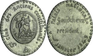 France - Médaille politique - Grand Club des anciens constituants, janvier 1849
