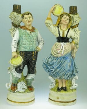 Bouteilles en céramique Borghini Lacrima Christi - Couple de danseurs